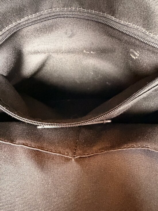 Coach Signature Backpack Black Gray Canvas Leather Trim Mini Backpack Bag